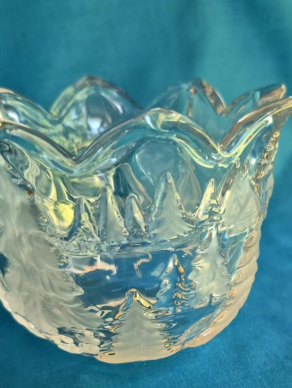 Mikasa Christmas Story Glass Votive Candle Holder